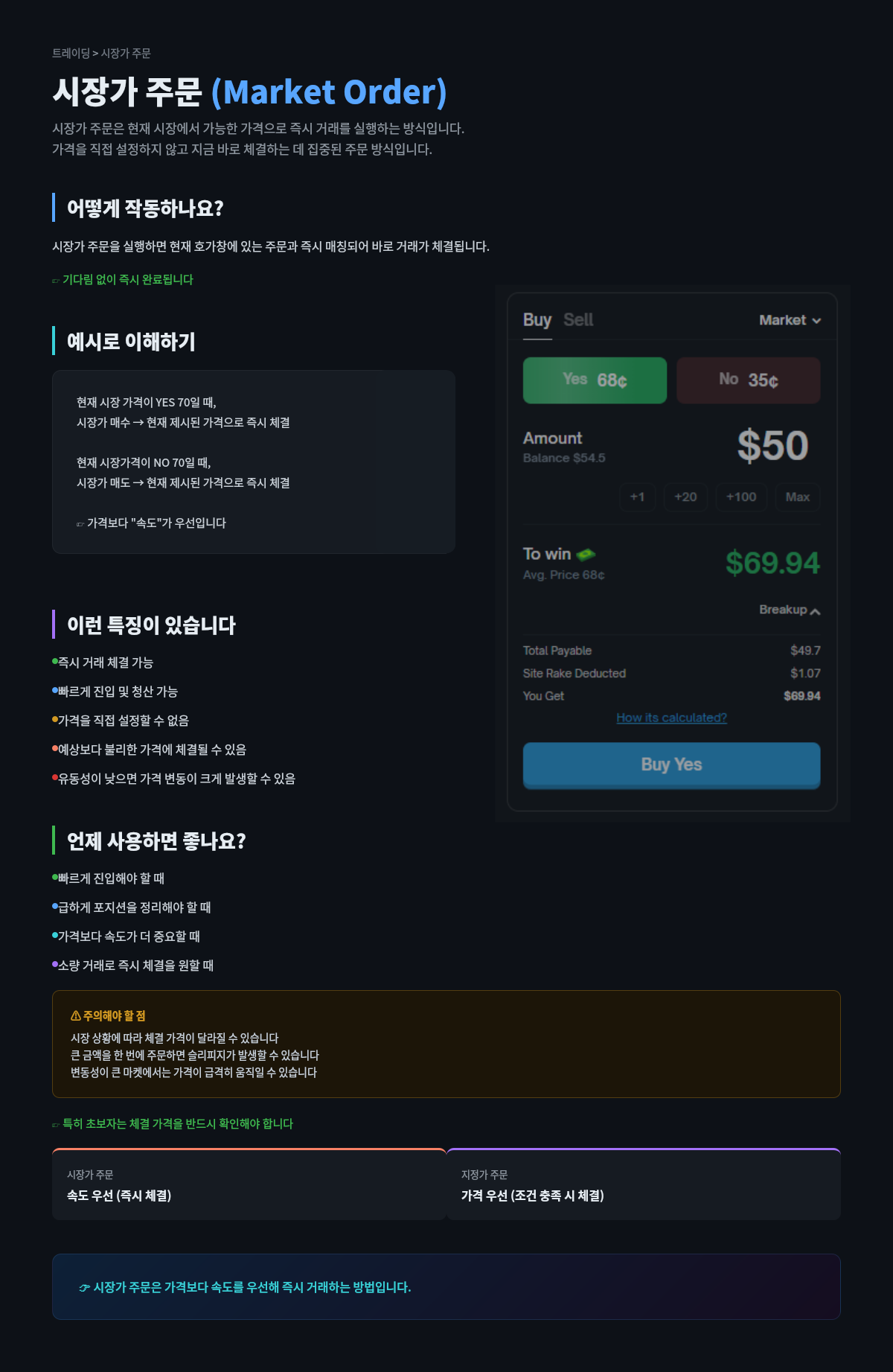 시장가 주문